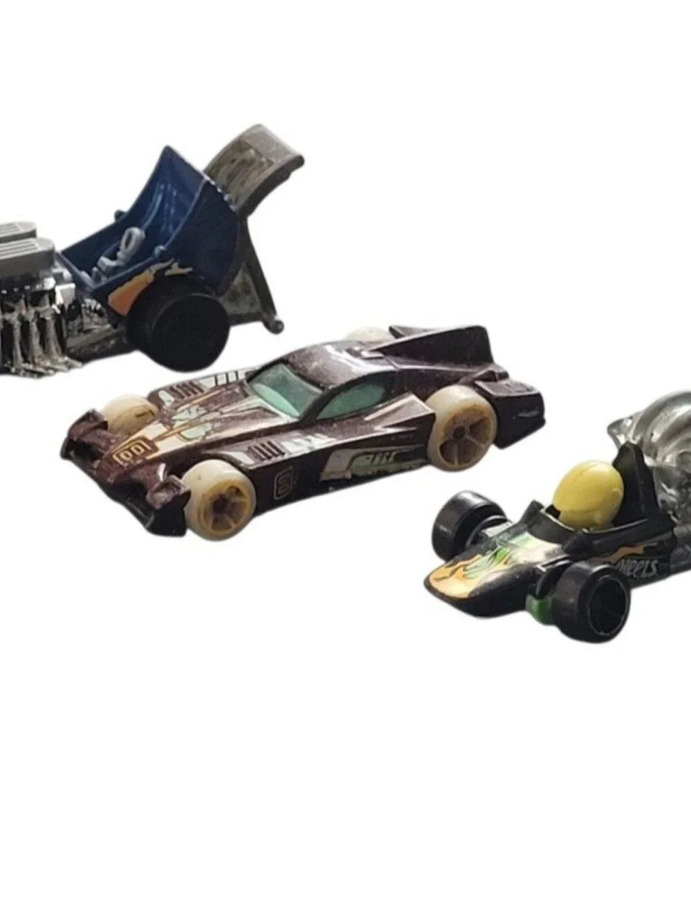 (Lot Of 3) Assorted Hot Wheels Boomer Dragster/bFormul8r/ Head Starter/Die-Cast